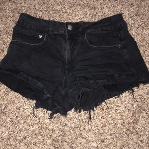 black high wasted short shorts